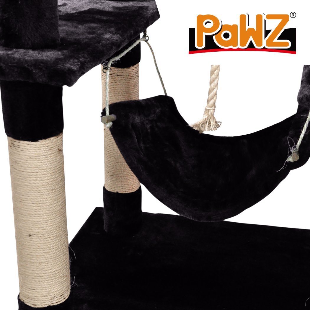 PaWz 1.83M Cat Scratching Post Tree House with plush velvet cover and natural sisal posts, designed for climbing and scratching.